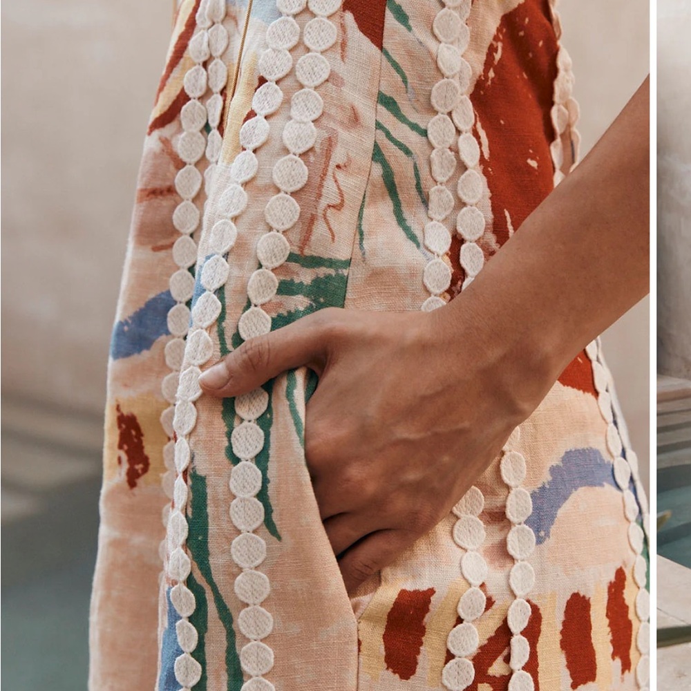 Zaco Sabo Maddalena Abstract Pattern Strapless Maxi Dress - Picture 3 of 7